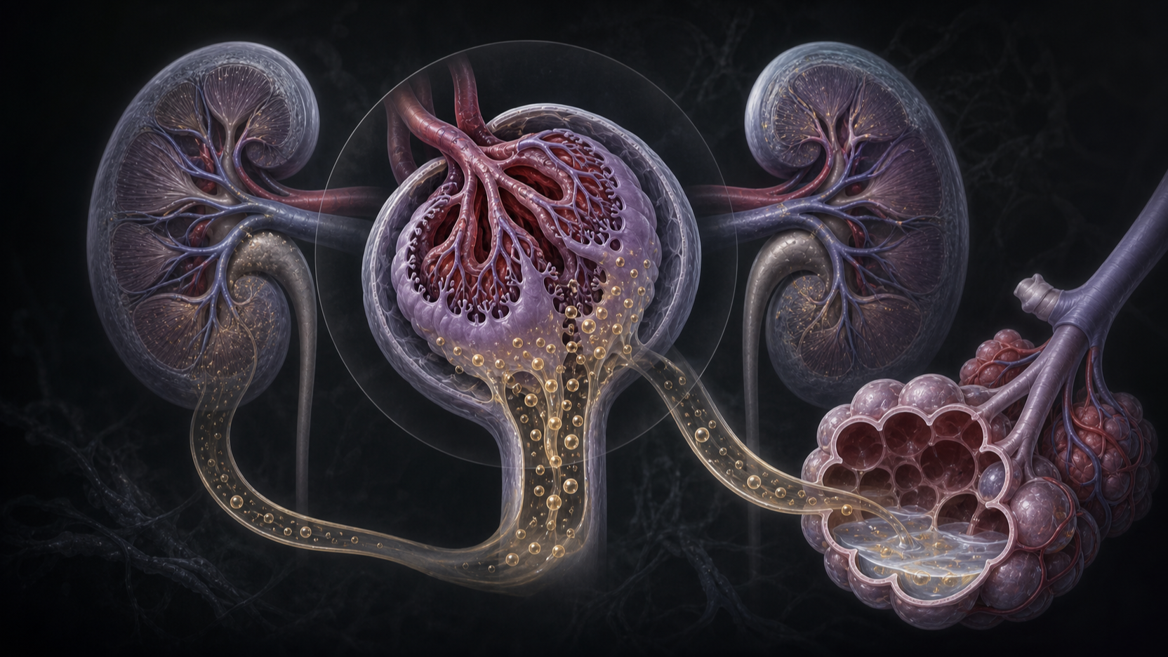 Original medical illustration for: A Young Mother's Struggle with Swelling and Breathlessness: Understanding a Complex Kidney Diagnosis
