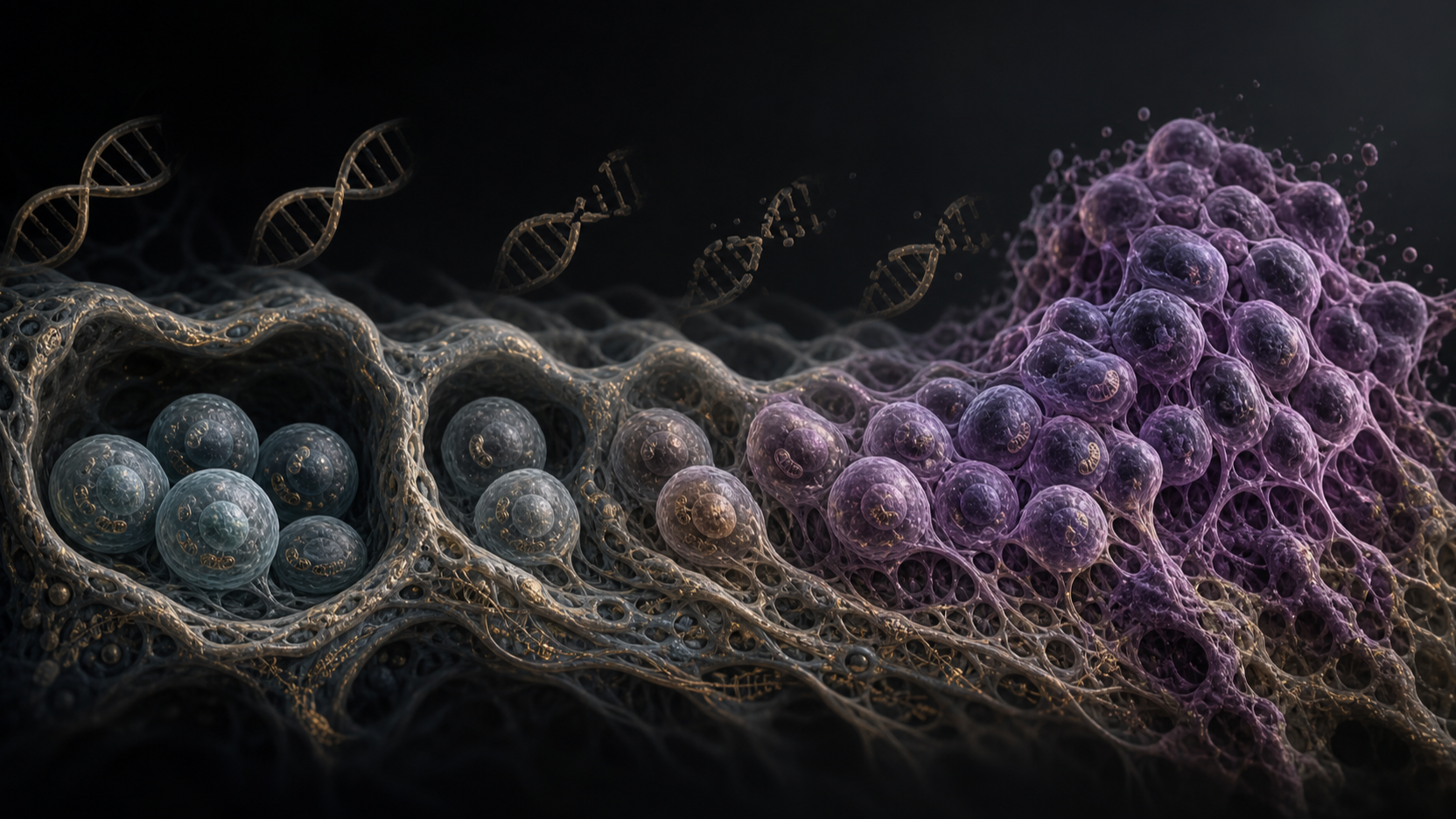 Original medical illustration for: How Aging Stem Cells Can Lead to Cancer Development