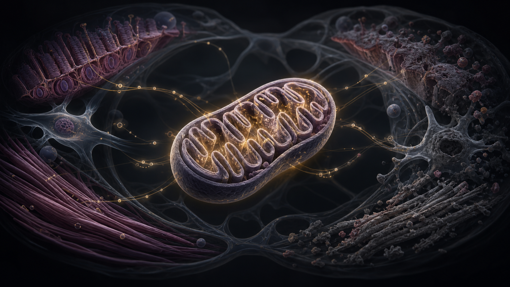 Original medical illustration for: Rethinking Mitochondria: New Insights on Aging and Longevity