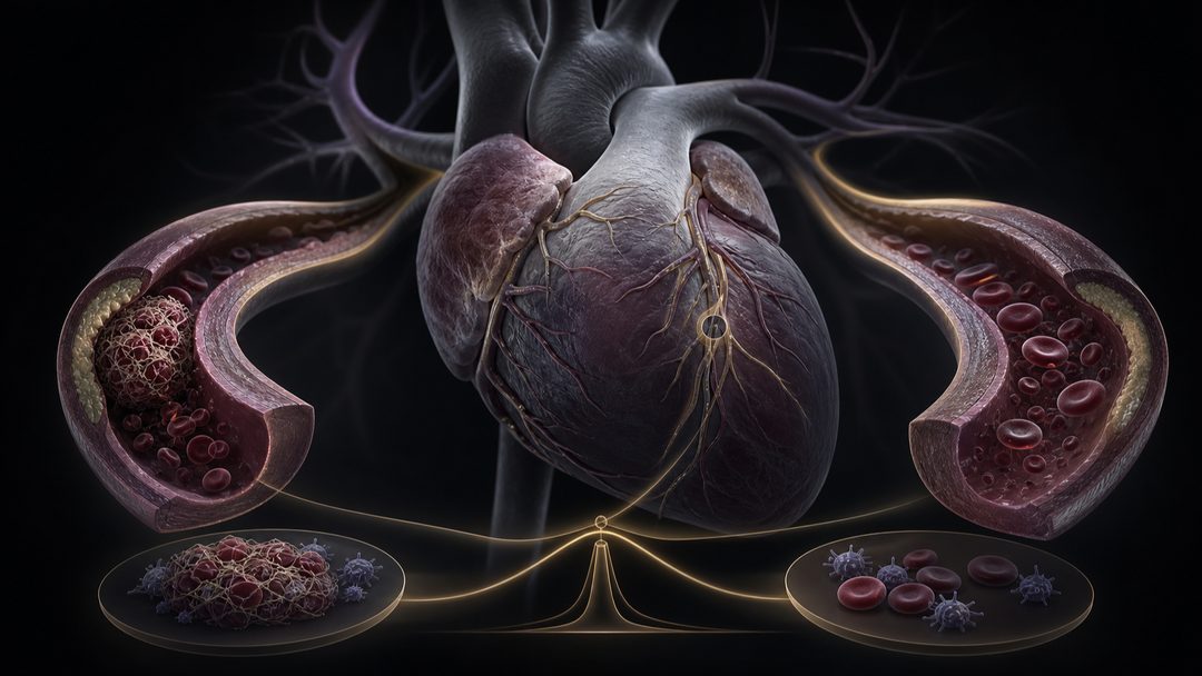 Original medical illustration for: Understanding Blood-Thinning Medications After Heart Attacks: A Patient's Guide